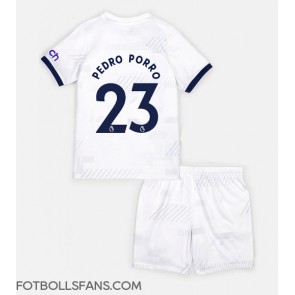 Tottenham Hotspur Pedro Porro #23 Replika Hemmatröja Barn 2023-24 Kortärmad (+ Korta byxor)